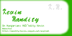 kevin mandity business card